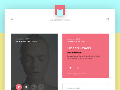 Day 052 - Daily Inspiration blog clean daily fashion flat inspiration portrait ui website