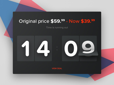 Day 059 - Limited Time Offer ad card clock deal flip limited offer original price tag time widget