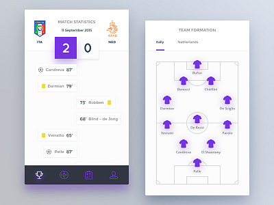 Day 075 - Football Application application football formation ios match mobile timeline