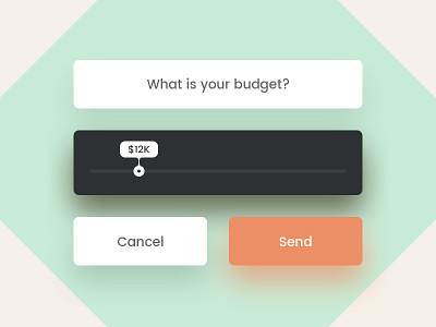 Day 096 - What is your budget? budget button form inquire send slider ui