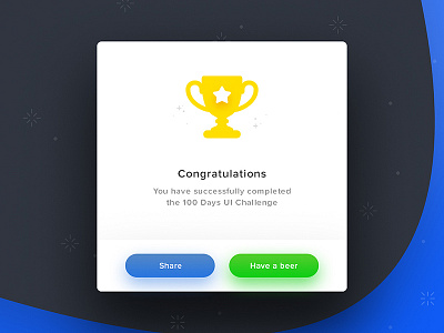 Day 100 - Congratulations Card celebration challenge completed congratulations last share step trophy