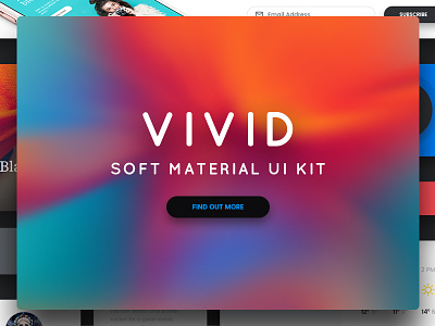 Vivid - Soft Material UI Kit blogging fashion forms kit material products shopping store ui vivid