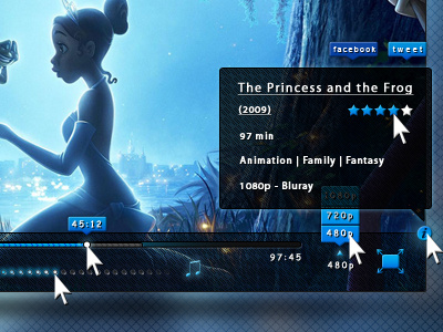 Video Player #3 and elements frog hd interface player princess sleek the ui user video web