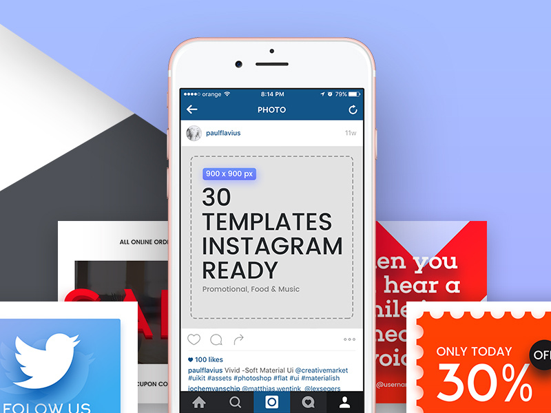 Social Media Banner Pack social media banner pack instagram pinterest web graphics food music promotional