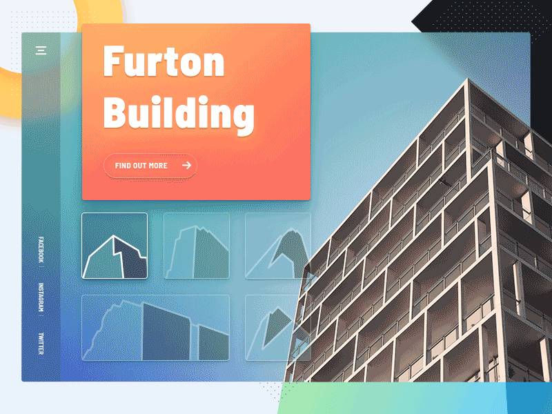 Popular Buildings after effects animation architecture building card highlights popular real estate website