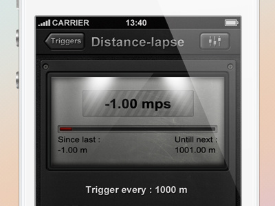 Triggertrap- Distance Lapse distance ios iphone lapse photography triggertrap ui ux