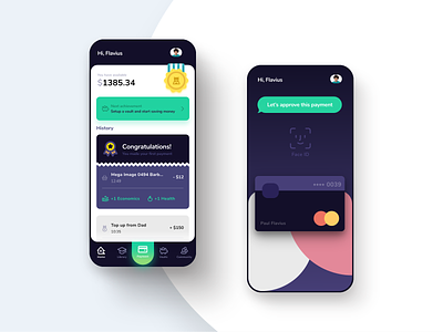 Banking app app bank bank card banking bitcoins crypto ios money payment top up ui virtual
