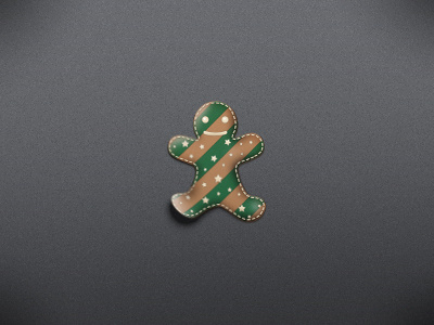 Gingerbread Boy christmas freebie gingerbread green icon shadow stars