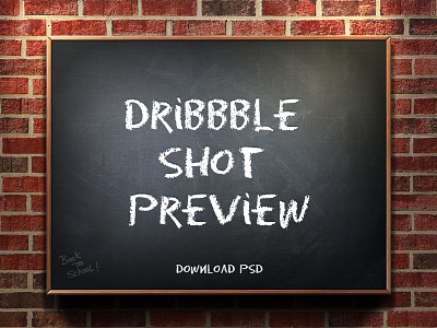 Dribbble Shot Preview 1.1 dribbble free freebie freemium photoshop preview psd shot template