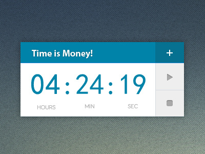 Time is money Widget by Paul Flavius Nechita - Dribbble