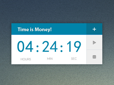 Time is money Widget
