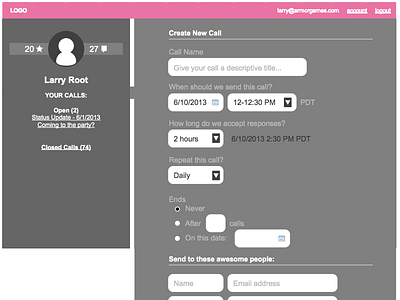 Communication app prototype communication ui wireframe