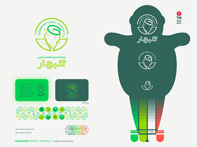 Golbahar herbal pharmacy arabic logo brand brand identity branding branding design dribbble flat creative design herbal pharmacy herbal products logo logodesigner logomaker natural pharmacy