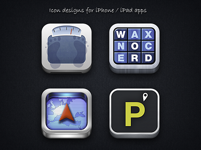 Skeuomorphic iPhone app icons 2012 3d app icon iphone launcher photoshop skeuomorphic