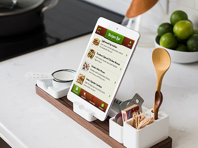 Recipe app app ios ipad kitchen mockup recipe ui