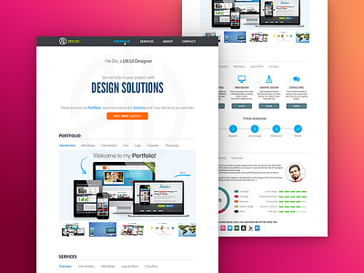 Portfolio web site design