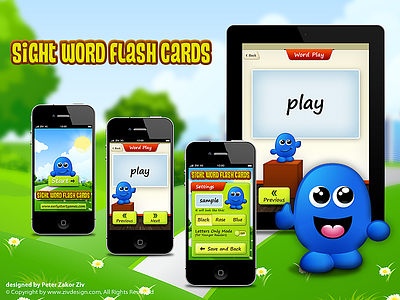 Word Flash Cards game for Children