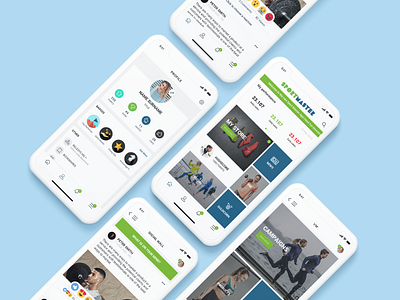 Sport master communication & performance app app application blue brand clean customization design employees fashion green minimalism mobile native sport sportmaster ui uiux ux