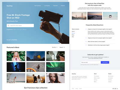 Video stock clean footer frequently asked questions homepage minimal photography stock unsplash video