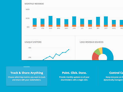 Visible.vc bar chart line chart metrics pie chart visible