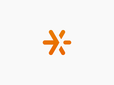 Nextech Brandmark arrow kaa letter x logo next non profit orange spark tech