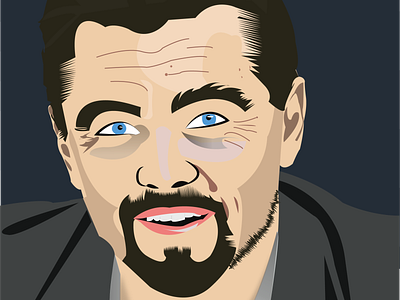 Portrait vector of Leonardo Dicaprio ai design illustration vector