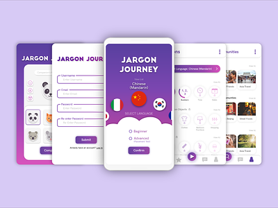 Jargon Journey careerfoundry mockup design ui ux