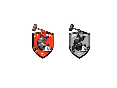 OPOSSUMS - Logo bike branding desgin icon illustration logo logo design logotype opossum shield team