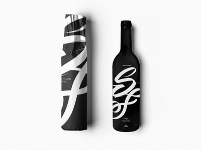 SAINT FELICIEN MALBEC — Lettterig bottle branding design handwritten illustration ink letter lettering logo logotype packing