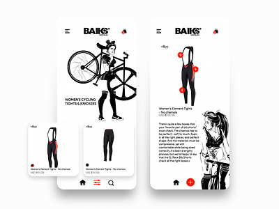 BAIKS - Concept app & Branding bike branding ciclismo design ecommerce icon illustration lettering logo logo design logotype minimal sport ui ui design ux woman