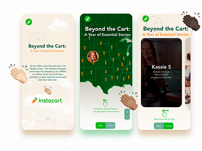 INSTACART: Beyond the cart animation app applauding branding campaign cartoon clap design emoji figma flat instacart minimal ux web website