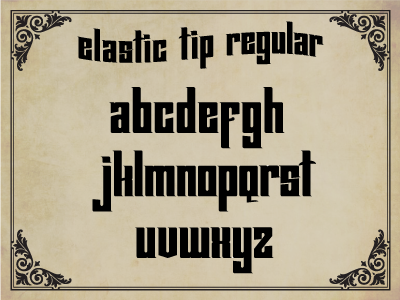 Elastic Tip Regular billhead font letterhead typography victorian
