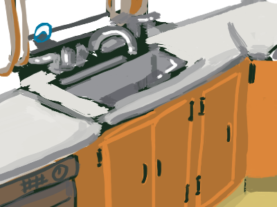 kitchen sink adobe photoshop houses illustration isaac craft kitchen sink lighting rooms slice of life