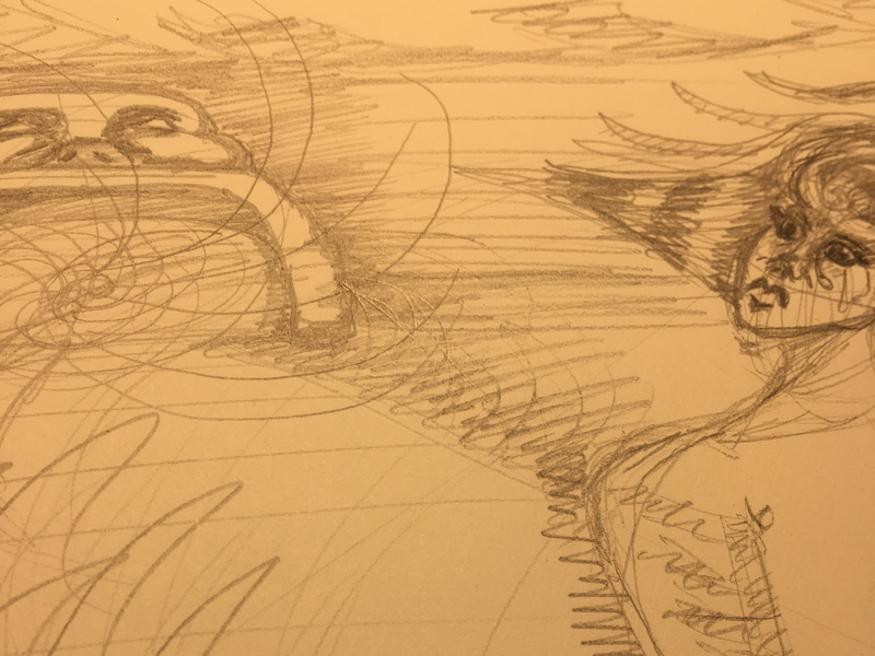 Behemoth isaac craft sketchbook graphite concept art illustration sketch