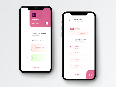 Learn Adobe XD adobe xd app app concept clean color colorful concept dashboard design design app illustration inspiration iphone learn mobile style task today ui ui design