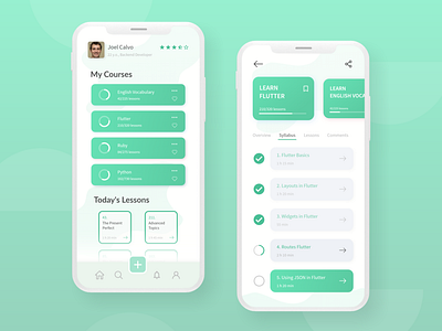 Today's Lessons app app concept clean color colorful concept dashboard design design app illustration inspiration iphone lesson mobile style task today ui ui design update