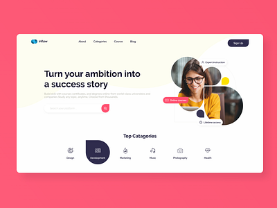 Skill Courses 🎯 clean color colorful concept courses dashboard design design app design web illustration inspiration page skill style task today ui ui design website work