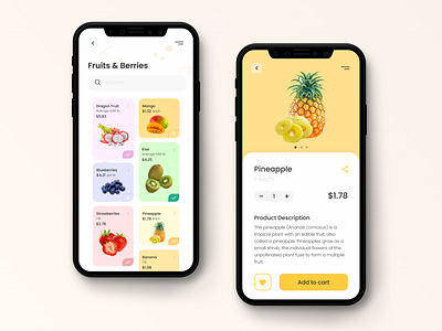 Fruit Shop app app concept clean color colorful concept dashboard design design app fruit illustration inspiration iphone mobile shop style task today ui ui design