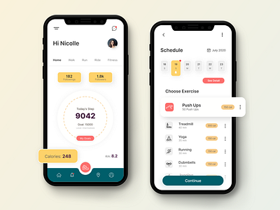 Health Exercise app app concept clean color colorful concept dashboard design design app exercise health illustration inspiration iphone mobile style task today ui ui design