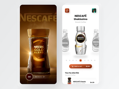 Coffee App | Nescafe app branding coffee nescafe