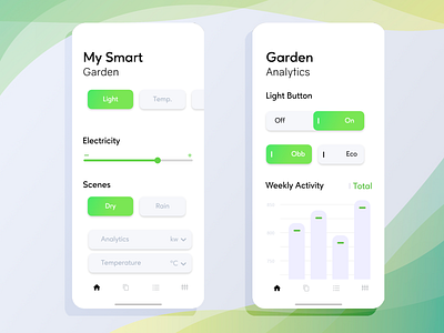 SmartGarden Apps app concept dashboard design design app garden inspiration iphone mobile smart smartgarden ui ui design