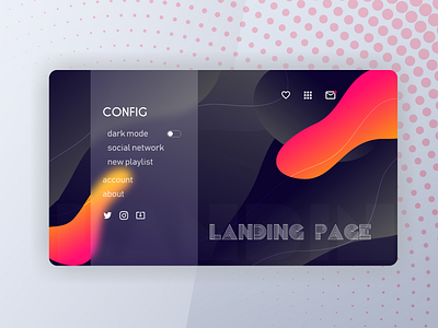 Dark Flare Landing Page color concept dark dark mode dark ui dashboard design illustration inspiration landing page page style ui ui design work