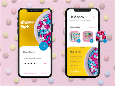 Candy APP app app concept candy color colorful concept crush dashboard design design app illustration inspiration iphone mobile page style sweet ui ui design work