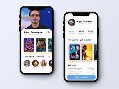 Movie Star APP app app concept clean color colorful concept dashboard design design app illustration inspiration iphone mobile movie page style today ui ui design work