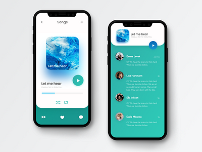 Songs 🎵 app app concept clean color colorful concept dashboard design design app illustration inspiration iphone mobile song style today ui ui design update work