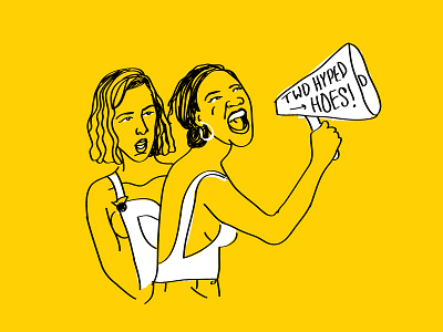 Two Hyped Hoes illustration