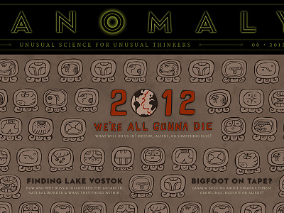 Anomaly 2012 anomaly earth glyphs illustration ipad ipad app izine mayans typography unusual