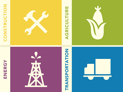 Industry Icons agriculture construction corn energy hammer icon icons oil oil rig transportation truck wrench