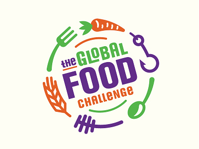 Global Food Challenge 3 carrot food fork honey dipper logo recycling spoon sustainability utensils