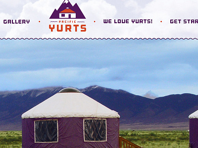 Yurt Site Header / Nav header masthead navigation splash page web yurt